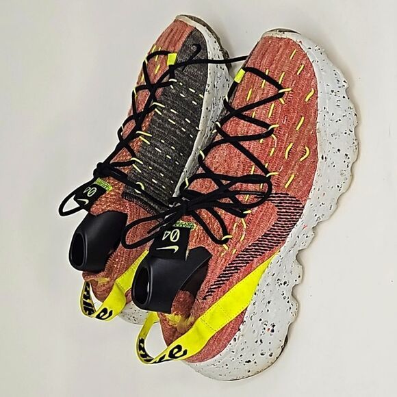 NIKE Women's Space Hippie 04 Sneakers Size 9.5Lemon Venom Arctic Pink CD3476-700 - Picture 1 of 5